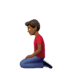 🧎🏾‍♂️ man kneeling: medium-dark skin tone display on Apple